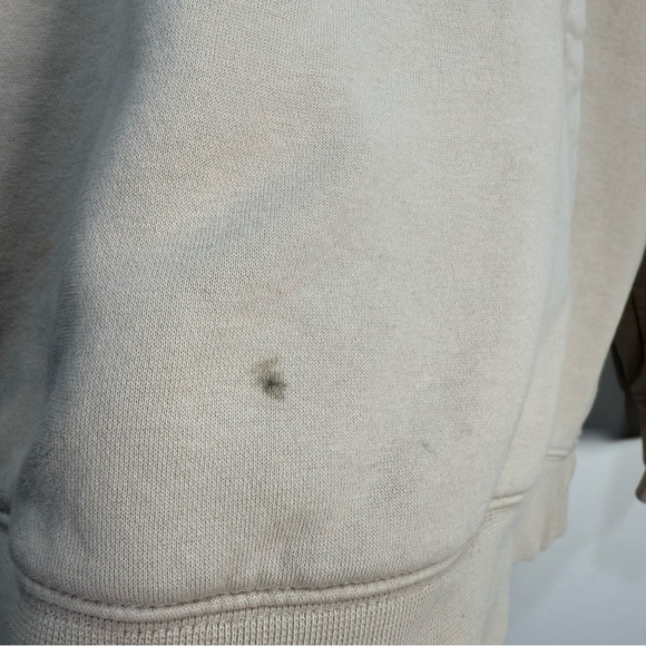 Vintage Nike Beige Center Swoosh Hoodie - Picture 5 of 12